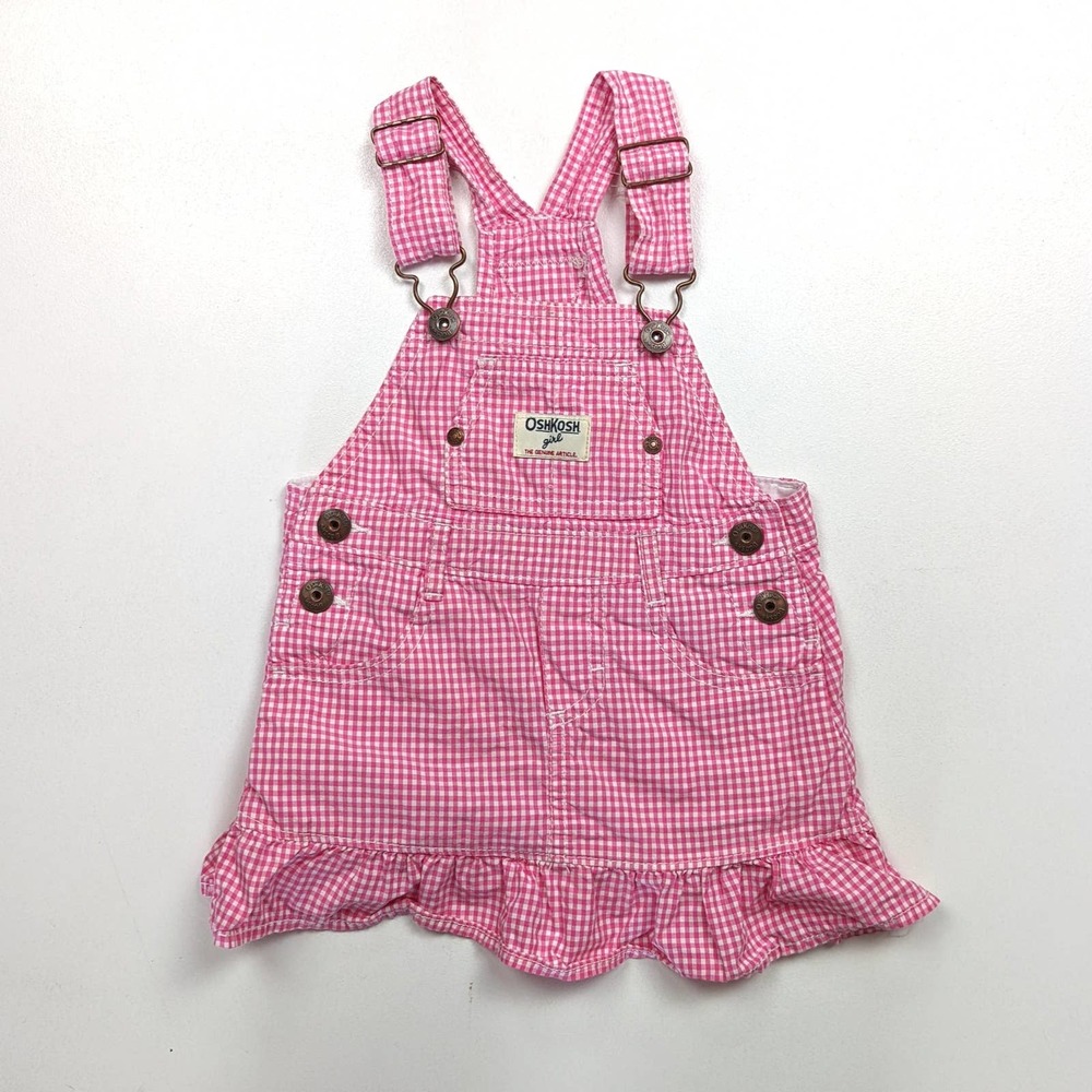 Oshkosh B'gosh Pink Gingham Skirtall Sz 2T